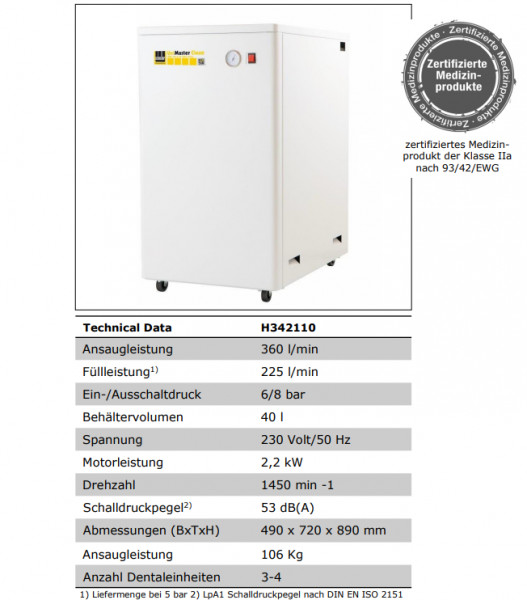 DGKH342100 Kompressor UNM 360-8-40 WXS Clean