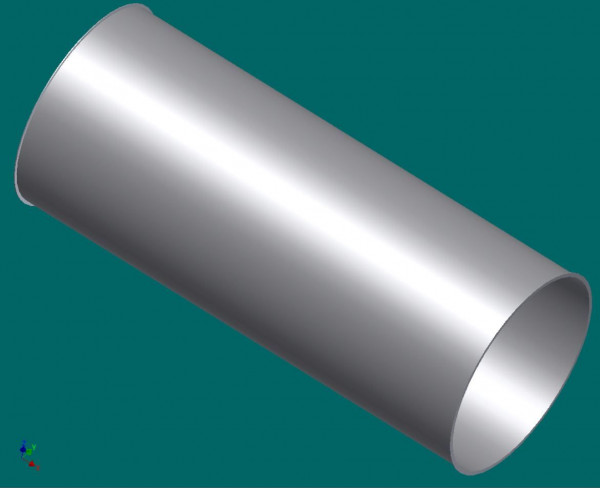050R6037 Rohr 600 mm Ø, 1.000 mm lg, Stärke 2,0 mm