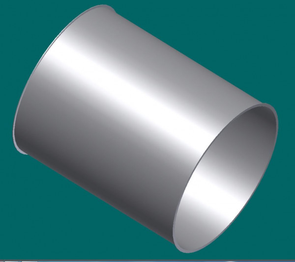 050R5018 Rohr 400 mm Ø, 500 mm lg, Stärke 1,0 mm