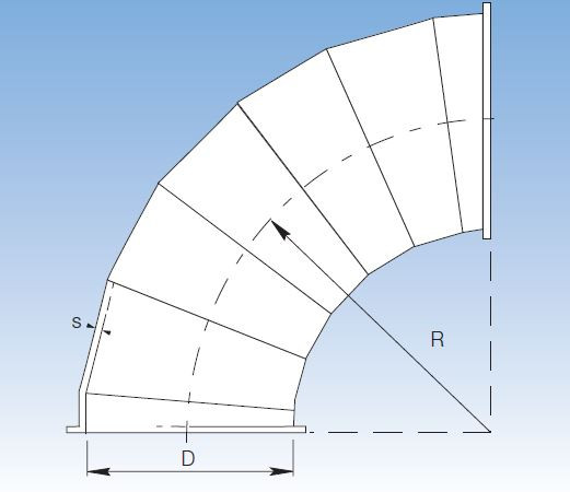 1162895 Rohrbogen 90°, 750 mm Ø , R=1,5xD