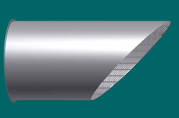 050R5189 Ausblasrohr 45°, 400 mm Ø, 600 mm lg
