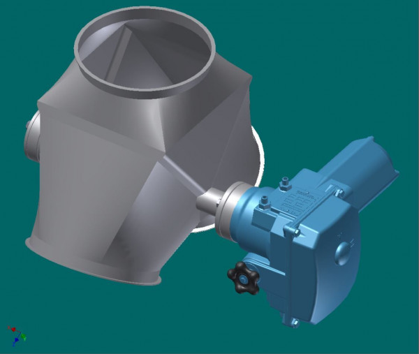 050R7588 Deckenklappkasten 60°, 200 mm Ø, 370 mm lg