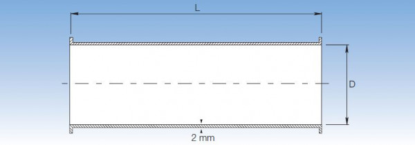 1058171 Rohr 600 mm Ø, 1.000 mm lg, Stärke 3,0 mm