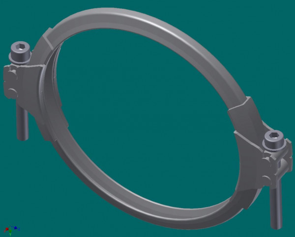 050R5792 ÖSI 1/2 Spannring 560 mm Ø, VA 1.4301