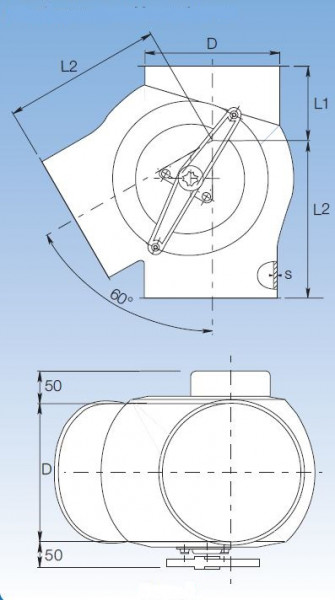 1746936 Abzweigverteiler 60°, 225 mm Ø, Stärke 2,0 mm