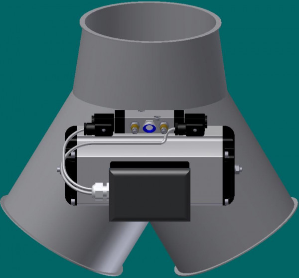 050R6407 Deckenklappkasten 60°, 100 mm Ø, 182 mm lg