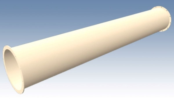 1049144 Rohr 225 mm Ø, 1.000 mm lg, Stärke 2,0 mm
