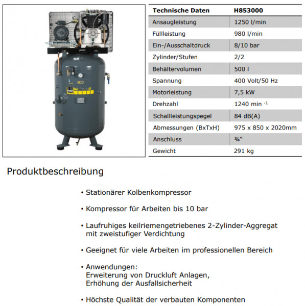 1121580529 Kompressor UNM STS 1250-10-500