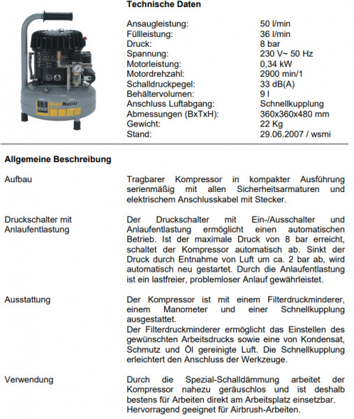 DGKA333004 Kompressor SEM 50-8-9 W