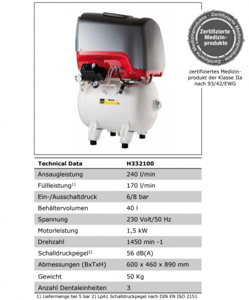 DGKH332100 Kompressor UNM 240-8-40 WXS Clean