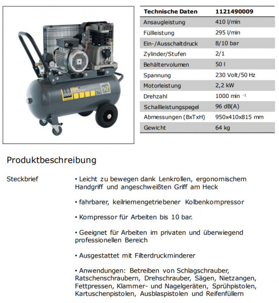 1121440909 Kompressor PEM 650-15-50 B