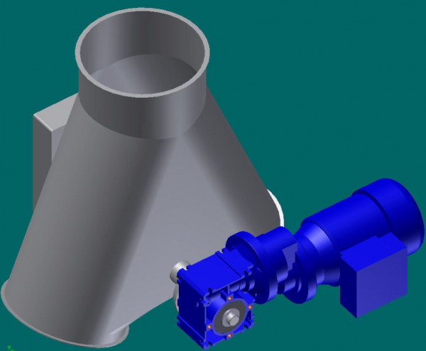 050R8033 Deckenklappkasten 45°, 250 mm Ø, 625 mm lg