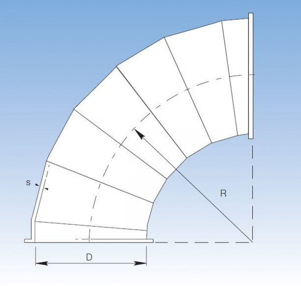 1186792 Rohrbogen 90°, 500 mm Ø, R=1,5xD