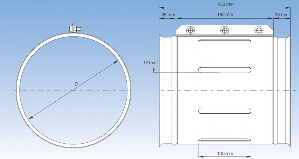 905000039 Falschluftklappe 300 mm Ø, Stärke 0,9 mm