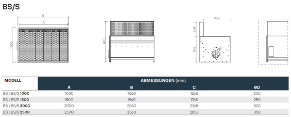 2050000390 Wego Absaugtisch Typ WAT-o.V. BS/S 2500