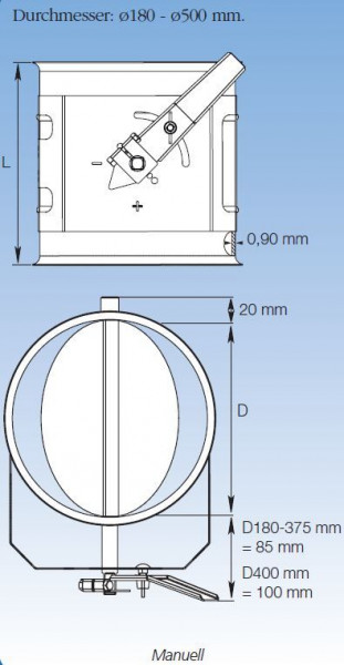 1577112 Drosselklappe 180 mm Ø, Stärke 1,0 mm