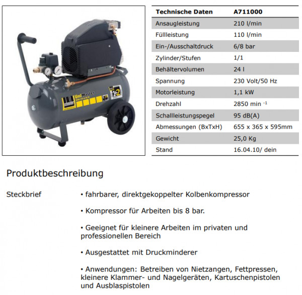 1121210720 Kompressor UNM 210-8-25 W