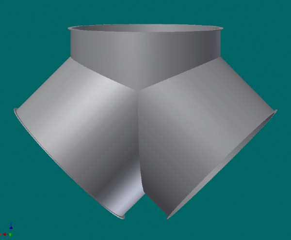 050R3596 Hosenrohr 90°, 250 mm Ø, Stärke 1,5 mm