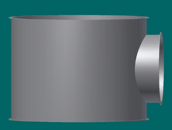 050R3117 Kontrollstutzen 200 mm Ø, 230 mm lg, Stärke 3,0 mm