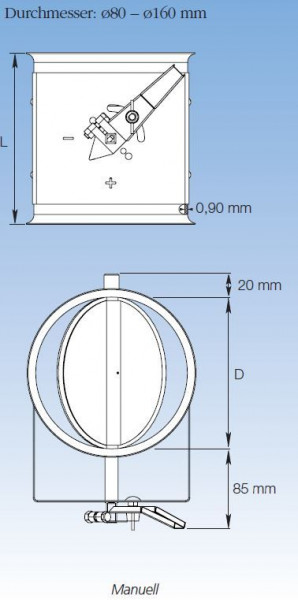 1570112 Drosselklappe 80 mm Ø, Stärke 1,0 mm