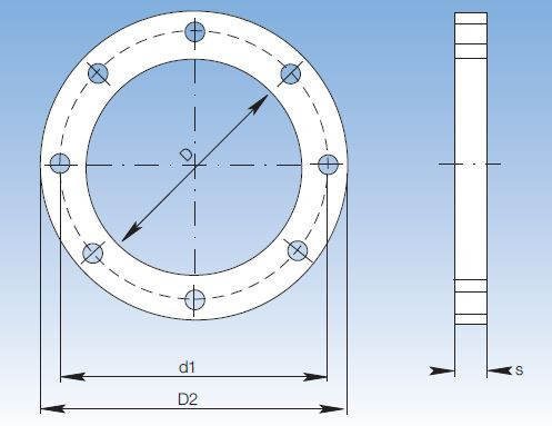 1626505 SI 1/2/3 Flansch 475 mm Ø, Stärke 6,0 mm