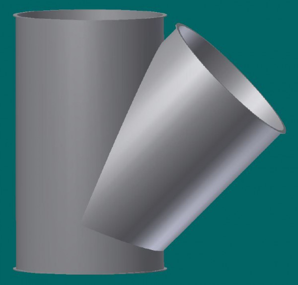 050R4298 Gabelstück 45°, 300 mm Ø, 520 mm lg., Stärke 3,0 mm