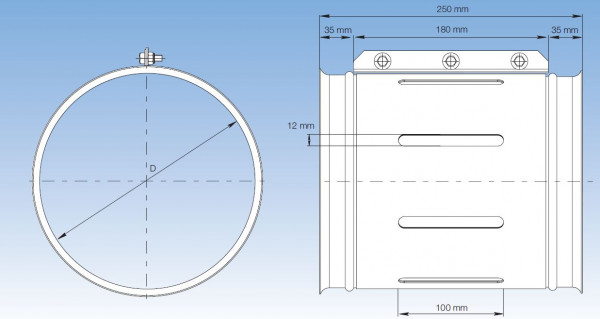 905000031 Falschluftklappe 140 mm Ø, Stärke 0,9 mm