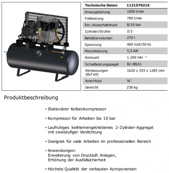 1121570215 Kompressor UNM STL 1000-10-270