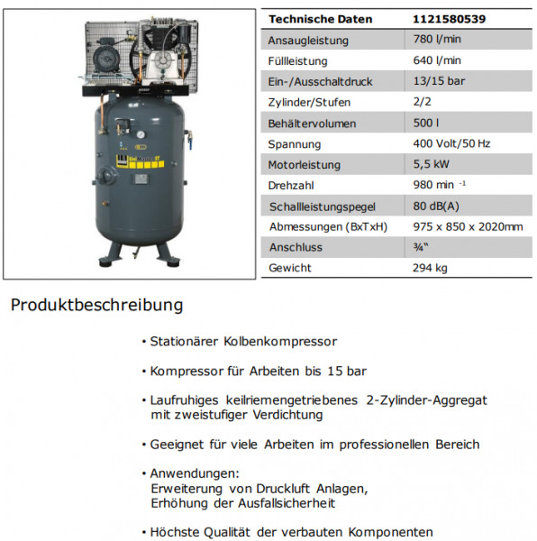 1121580539 Kompressor UNM STS 780-15-500