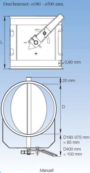 1583112 Drosselklappe 400 mm Ø, Stärke 1,0 mm