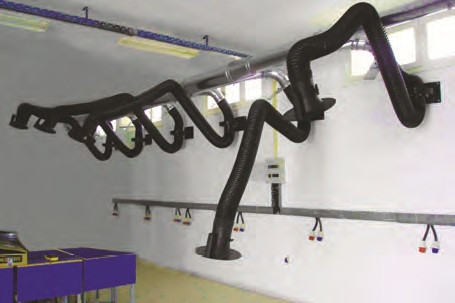 2090000261 Absaugarm 160 mm Ø Typ Dynaflex - stehende Ausführung