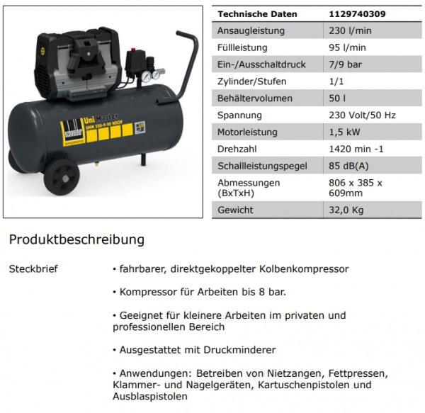 1129740309 Kompressor UNM 220-9- 50 WSOF