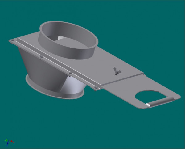 050R1393 Auslaufschieber 100 mm Ø, 103 mm lg