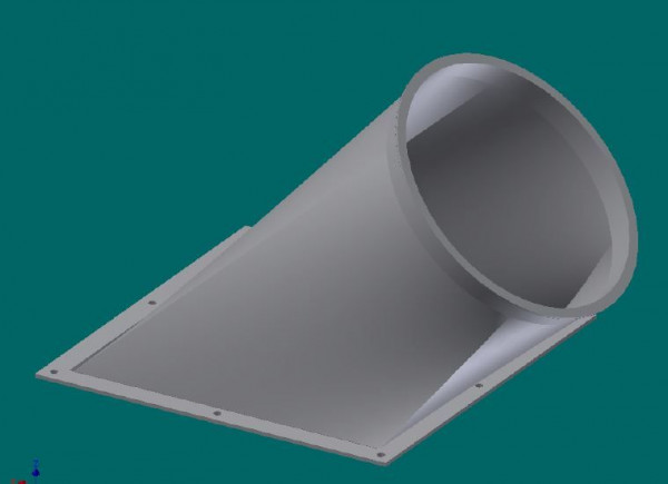 050R2425 Übergangsstück 175 mm Ø auf 200 x 200 mm