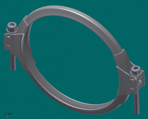 050R2055 ÖSI 1/2 Spannring 150 mm Ø, verzinkt